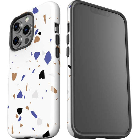 White Terrazzo iPhone 15 Pro Impact Case